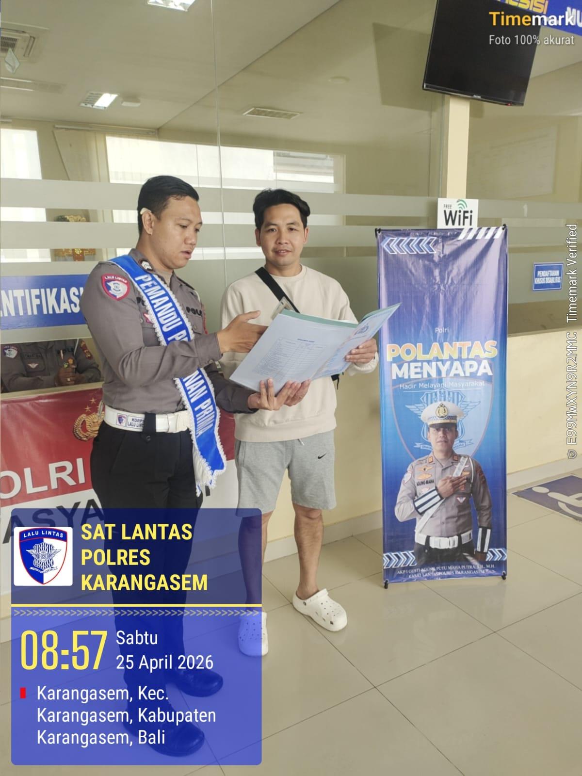 Sat Lantas Polres Karangasem Berikan Pelayanan Prima di BPKB