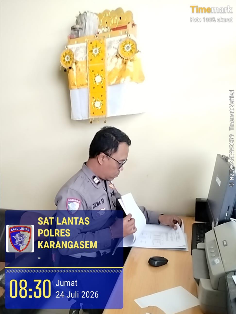 Wujudkan Pelayanan Prima, Sat Lantas Polres Karangasem Komit Berikan Kemudahan Pengurusan BPKB
