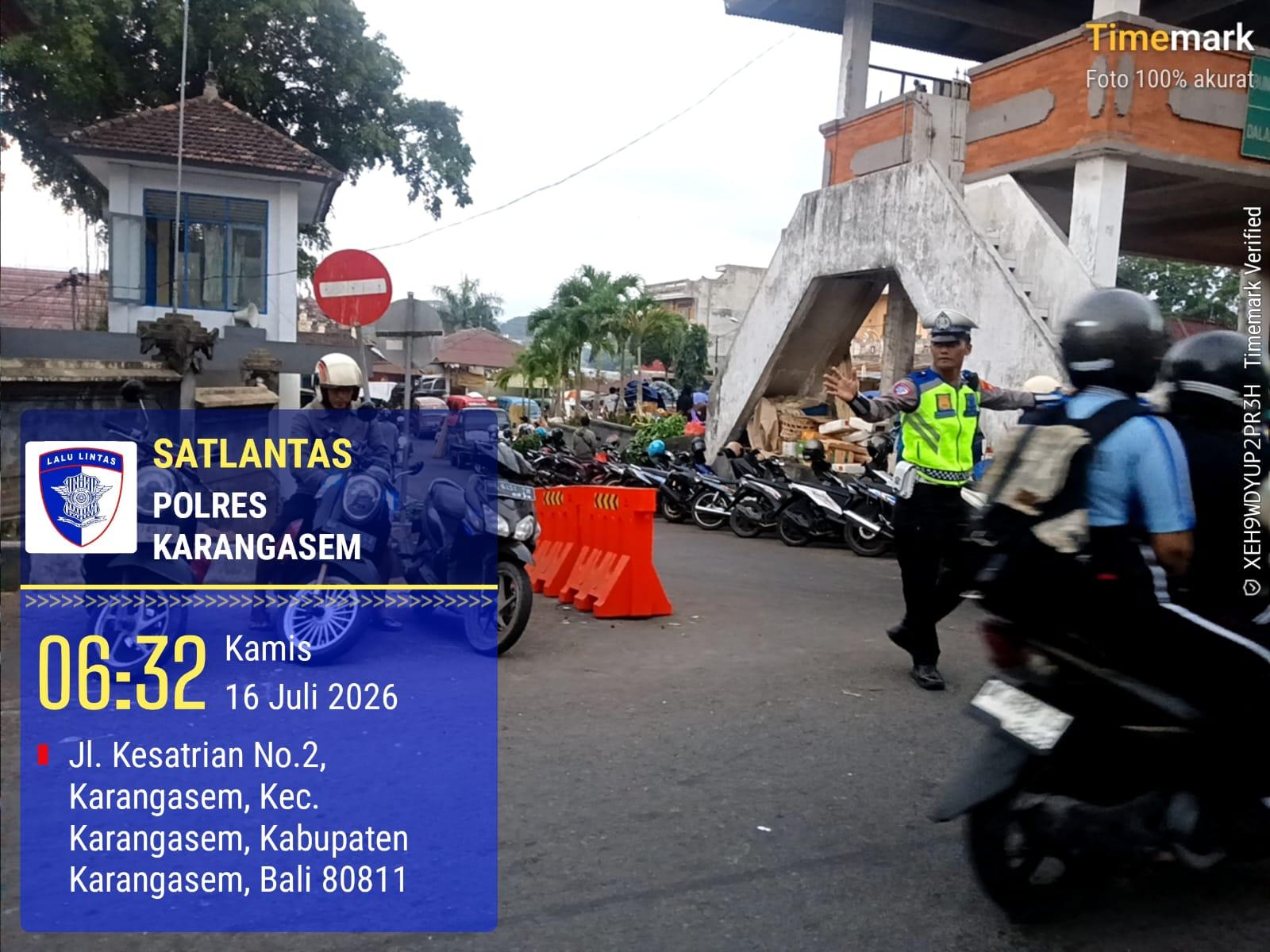 Keselamatan Pejalan Kaki Menjadi Prioritas Personel Lantas Karangasem