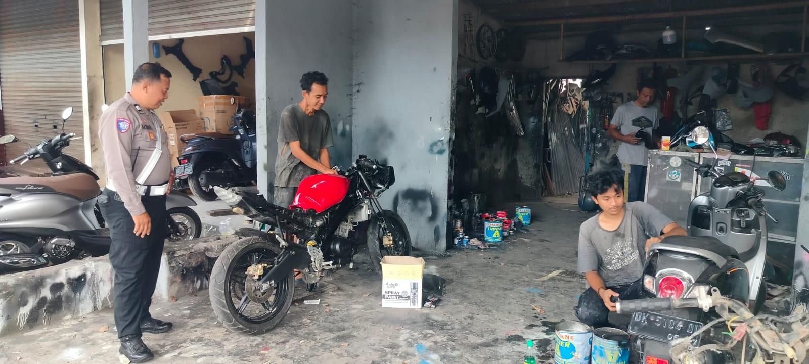 Sat Lantas Polres Karangasem  Gencar Sosialisasi Larangan Knalpot Brong