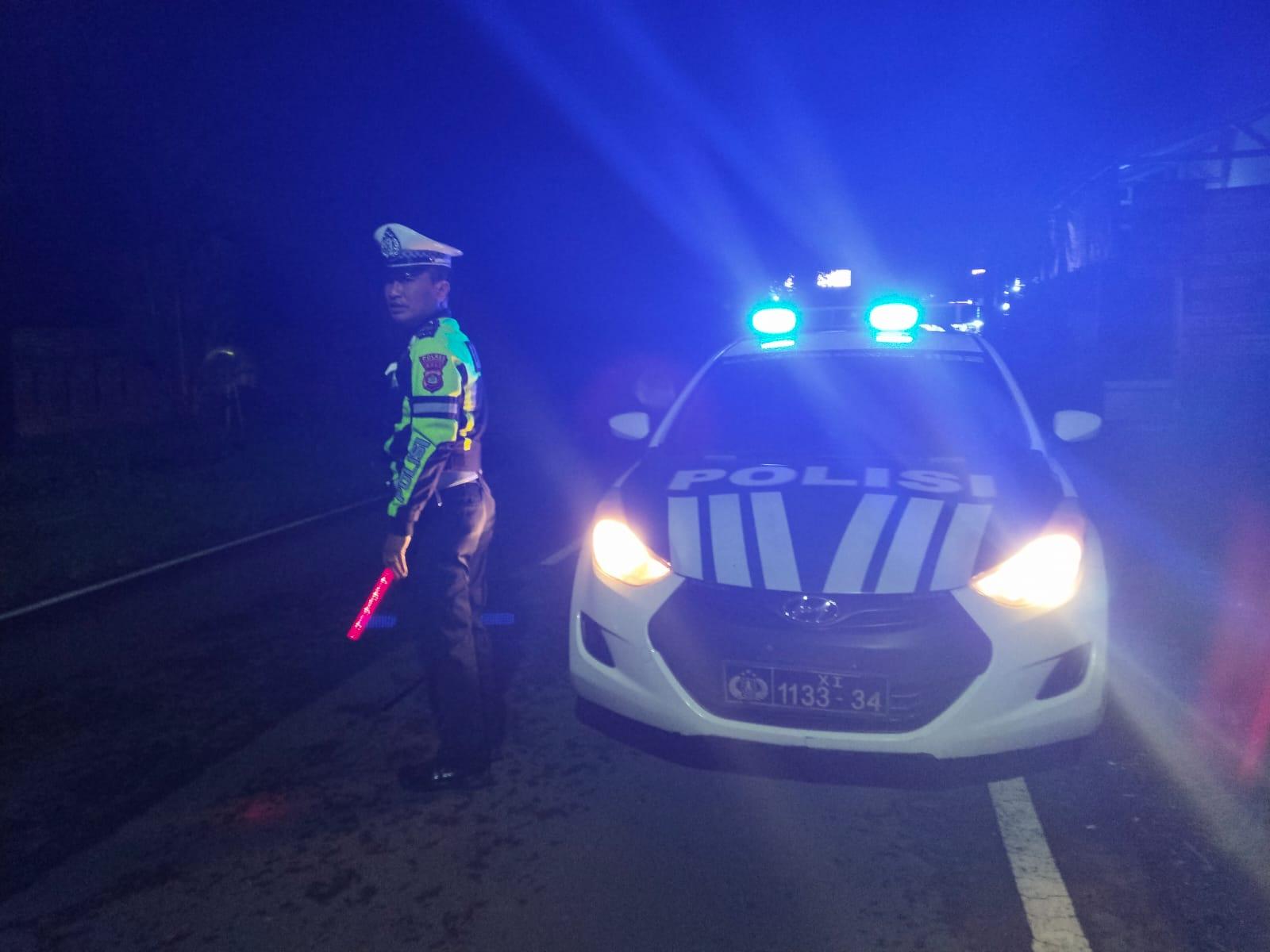 Cegah Balap Liar Sat Lantas Polres Karangasem  Gelar Patroli pada Malam Hari