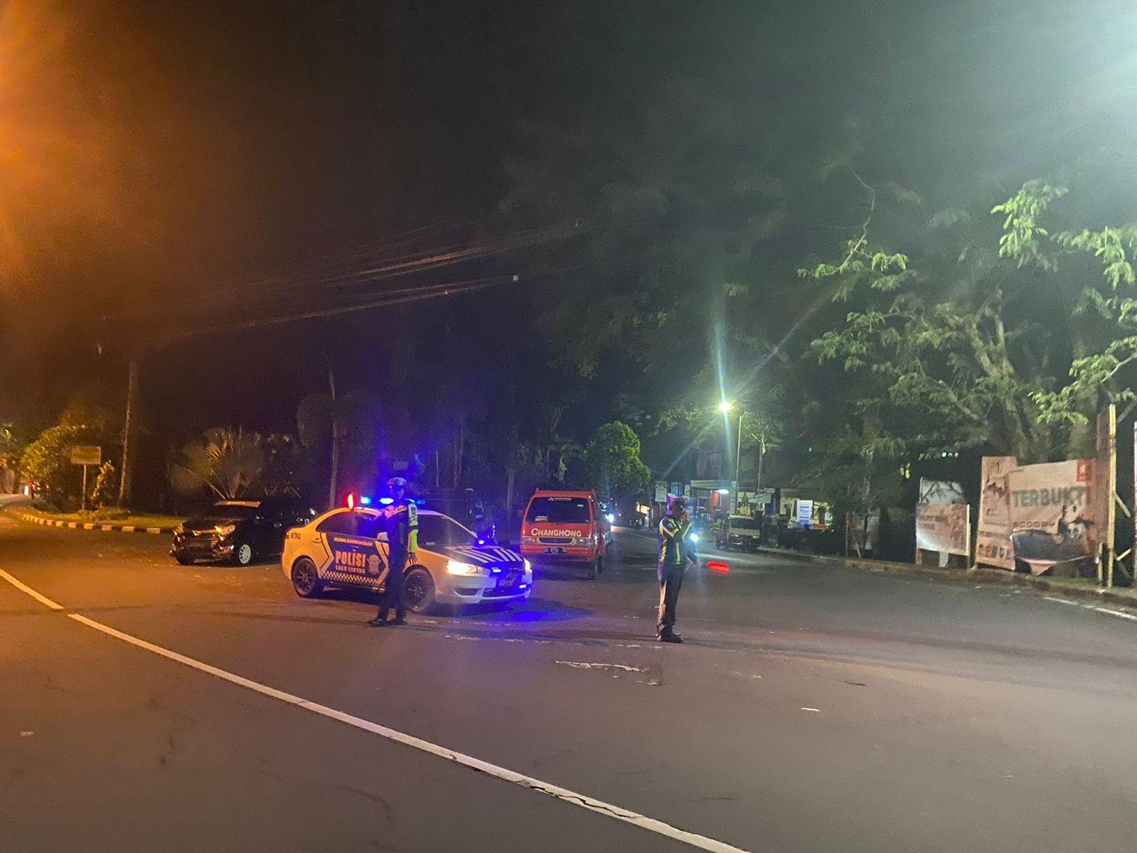 Cegah Balap Liar Sat Lantas Polres Karangasem  Gelar Patroli pada Malam Hari
