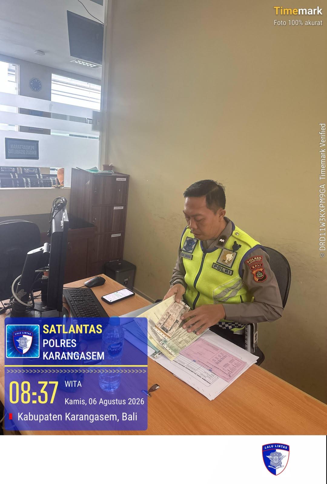 Wujudkan Pelayanan Prima, Sat Lantas Polres Karangasem Komit Berikan Kemudahan Pengurusan BPKB