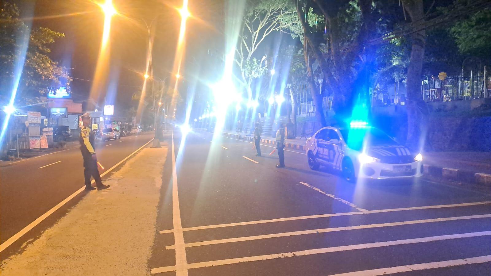 Cegah Balap Liar Sat Lantas Polres Karangasem  Gelar Patroli pada Malam Minggu