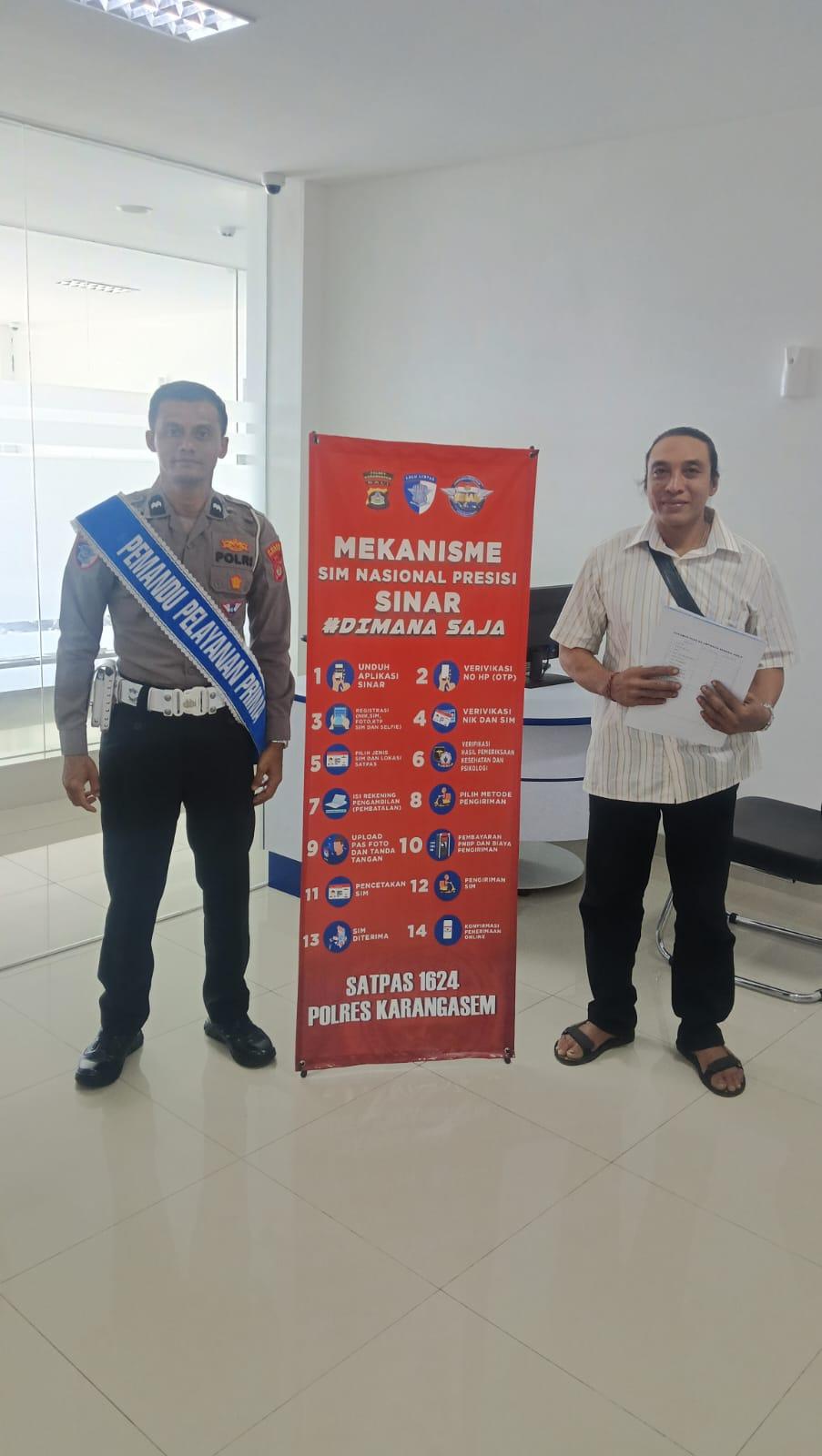 Berikan Kemudahan kepada Masyarakat, Polres Karangasem Ajak Masyarakat Manfaatkan Layanan SIM Online SINAR
