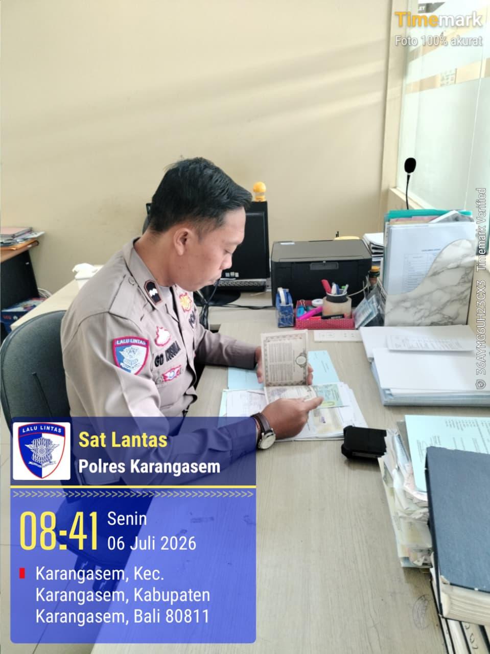Tingkatkan Kualitas Pelayanan Publik, Proses Pelayanan BPKB Polres Karangasem Semakin Cepat dan Transparan