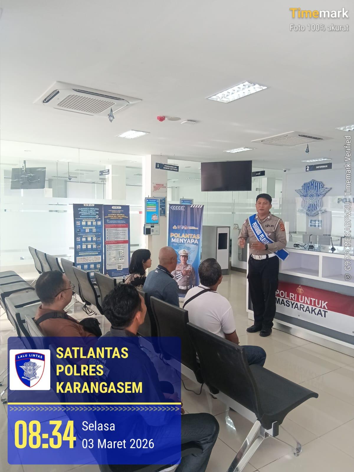 Satlantas Polres Karangasem Tingkatkan Pelayanan SIM dan Edukasi Pengendara untuk Cegah Laka Lantas