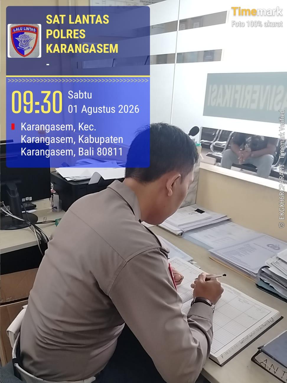 Wujudkan Pelayanan Prima, Sat Lantas Polres Karangasem Komit Berikan Kemudahan Pengurusan BPKB