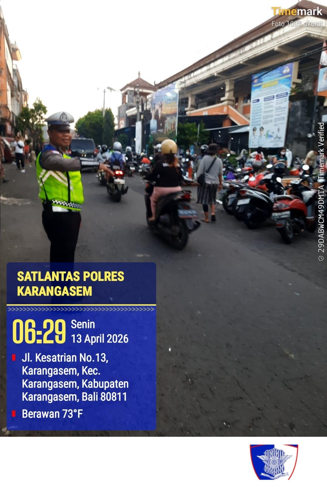 Keselamatan Pejalan Kaki Menjadi Prioritas Personel Lantas Karangasem