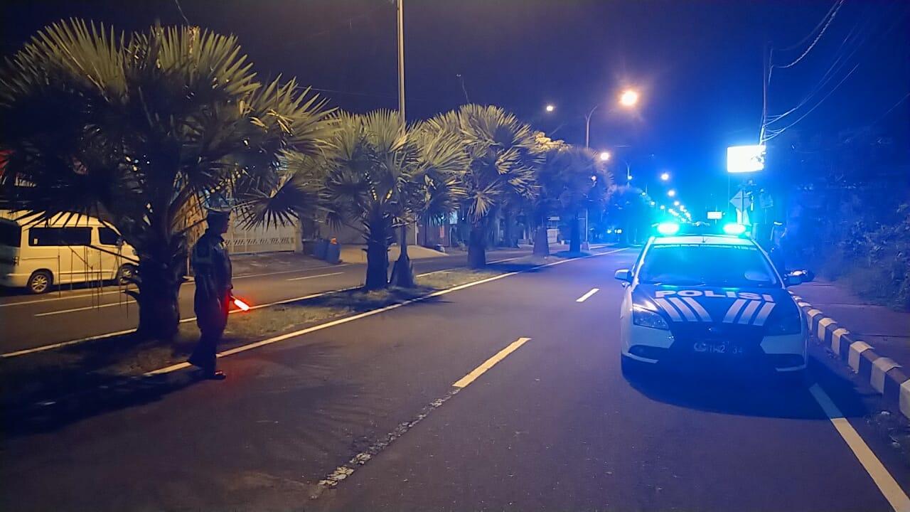 Cegah Balap Liar Sat Lantas Polres Karangasem  Gelar Patroli pada Malam Hari