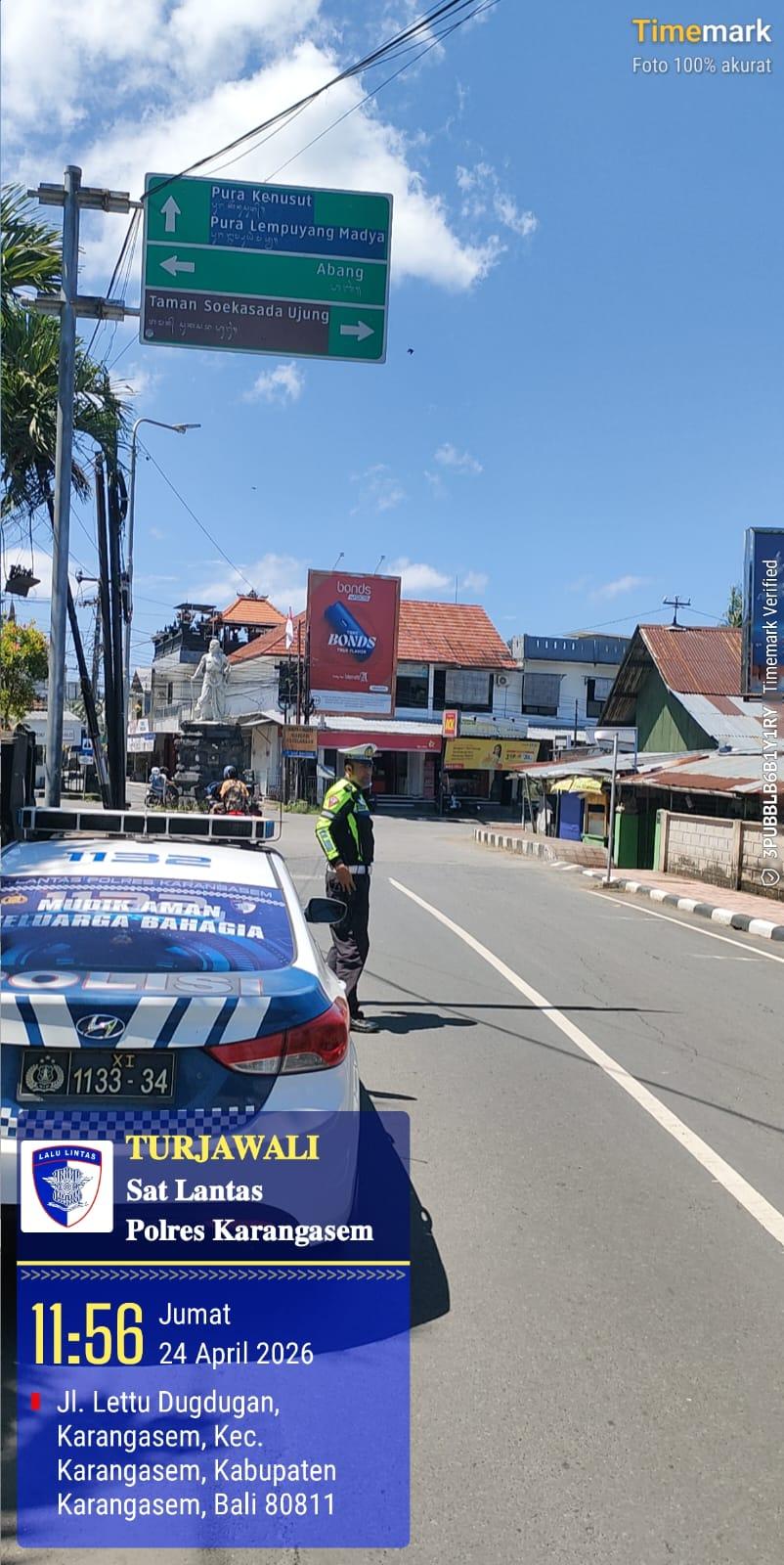Satlantas Polres Karangasem Intensifkan Patroli Dialogis di Beat 1 Guna Cegah Laka Lantas dan Gangguan Kamtibmas