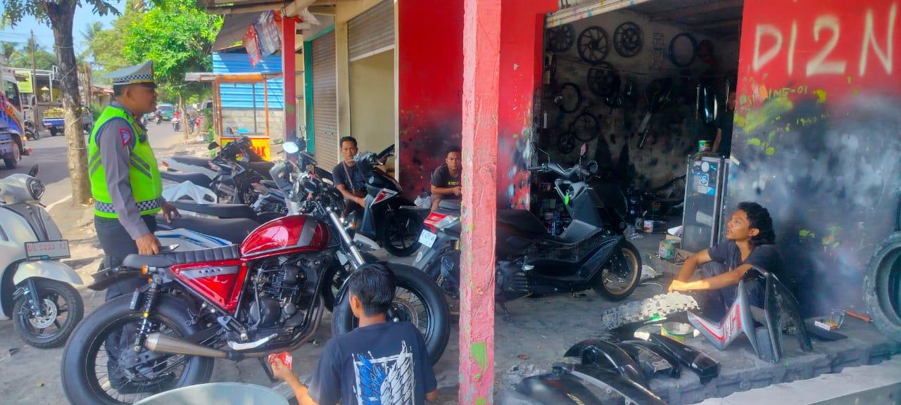 Sat Lantas Polres Karangasem  Gencar Sosialisasi Larangan Knalpot Brong