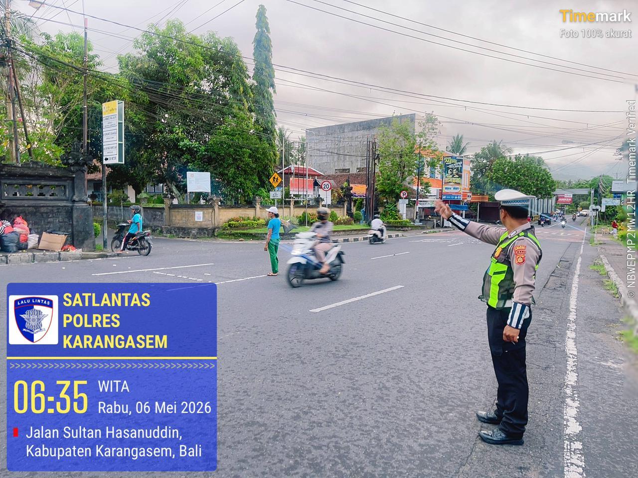 Satlantas Polres Karangasem Intensifkan Patroli Dialogis di Beat 1 Guna Cegah Laka Lantas dan Gangguan Kamtibmas