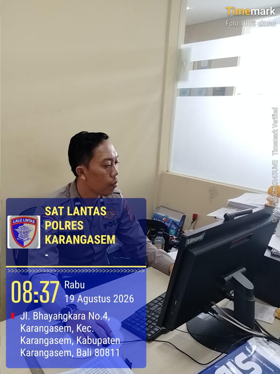 Wujudkan Pelayanan Prima, Sat Lantas Polres Karangasem Komit Berikan Kemudahan Pengurusan BPKB