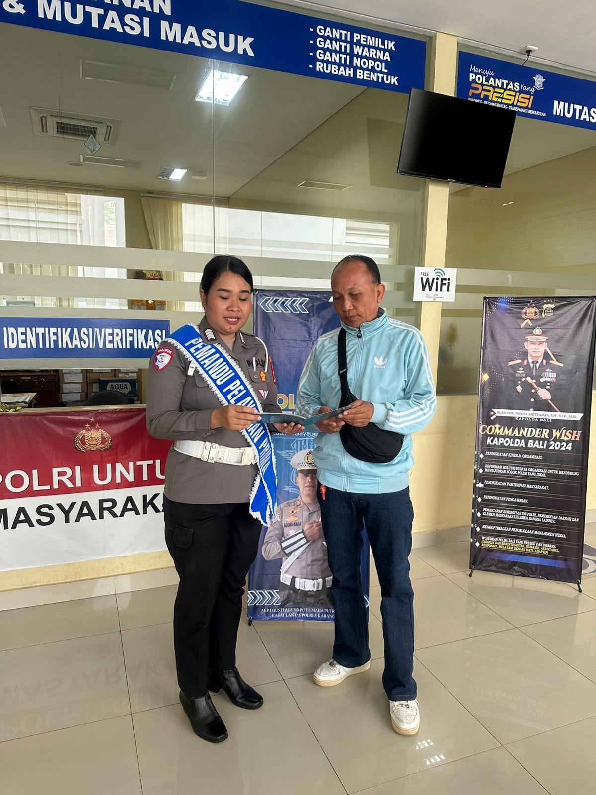 Tingkatkan Kualitas Pelayanan Publik, Proses Pelayanan BPKB Polres Karangasem Semakin Cepat dan Transparan