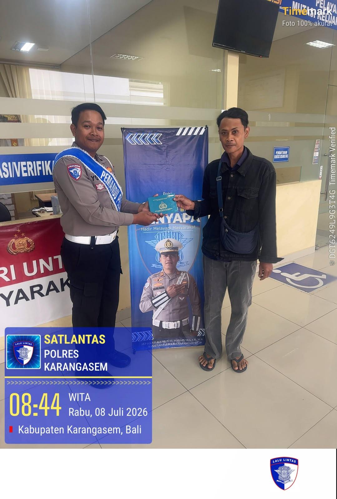 Wujudkan Pelayanan Prima, Sat Lantas Polres Karangasem Komit Berikan Kemudahan Pengurusan BPKB
