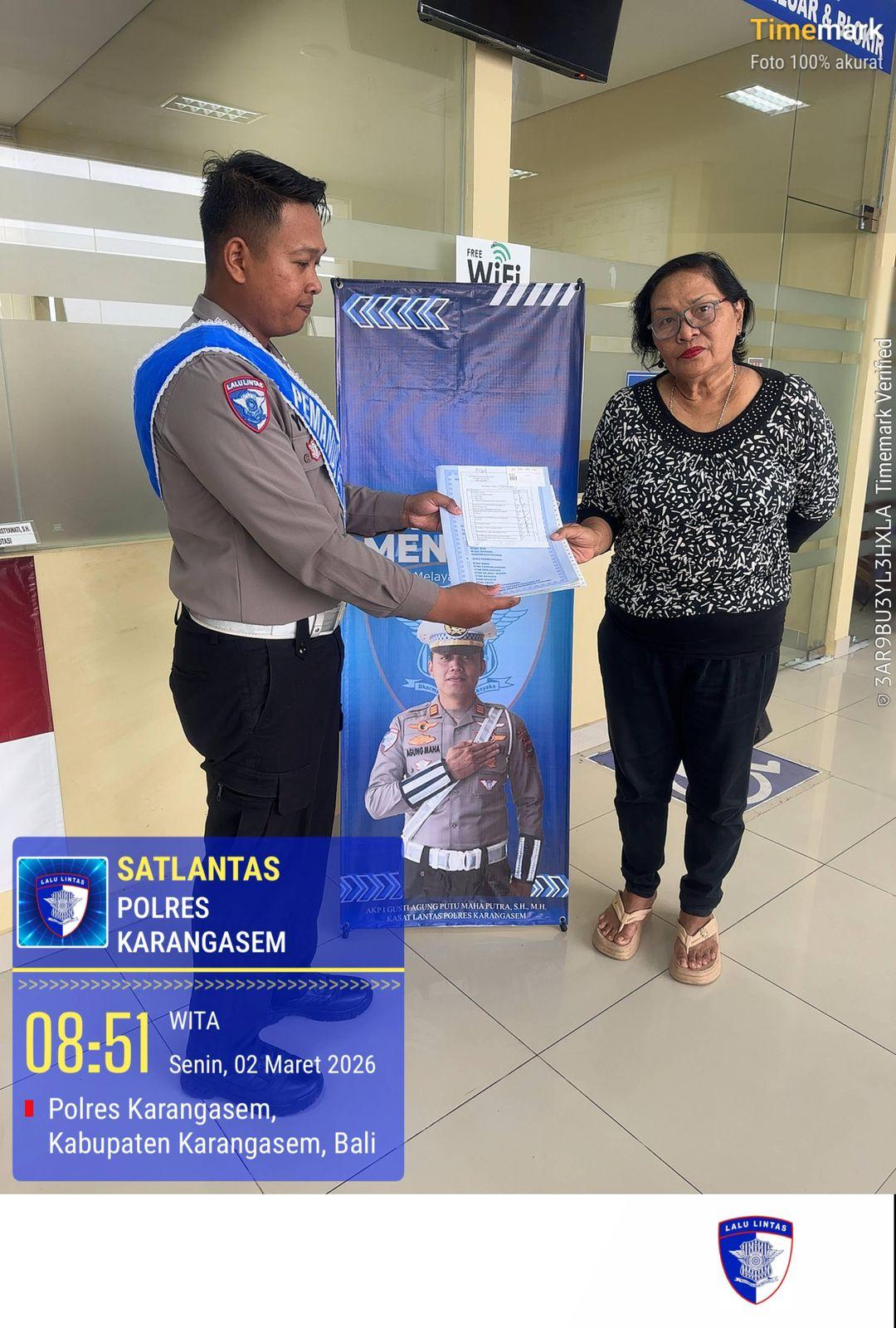 Tingkatkan Kualitas Pelayanan Publik, Proses Pelayanan BPKB Polres Karangasem Semakin Cepat dan Transparan