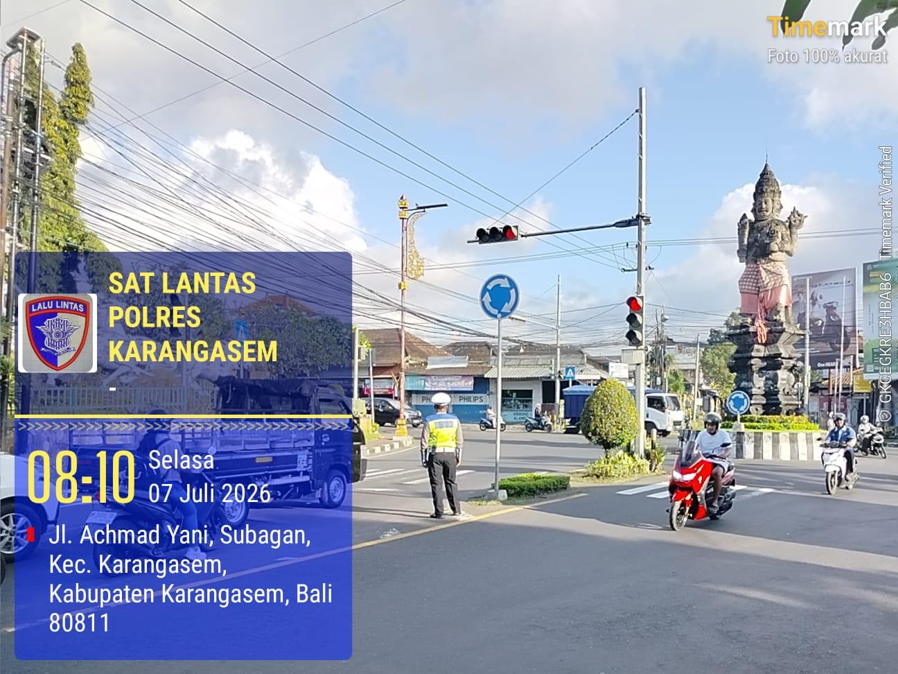 Personil Lantas Laksanakan Gatur Pagi Demi Ketertiban Dan Kelancaran Arus Lalin Di Ktl 1 Subagan