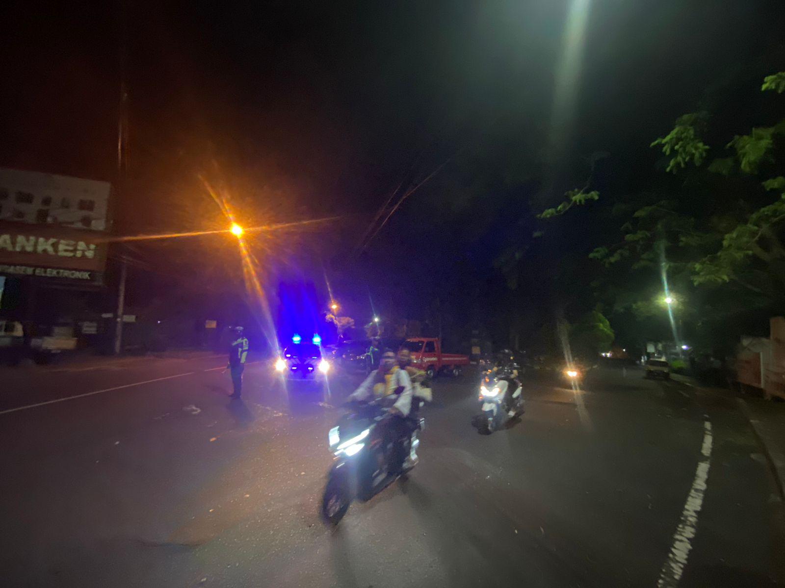 Cegah Balap Liar Sat Lantas Polres Karangasem  Gelar Patroli pada Malam Hari