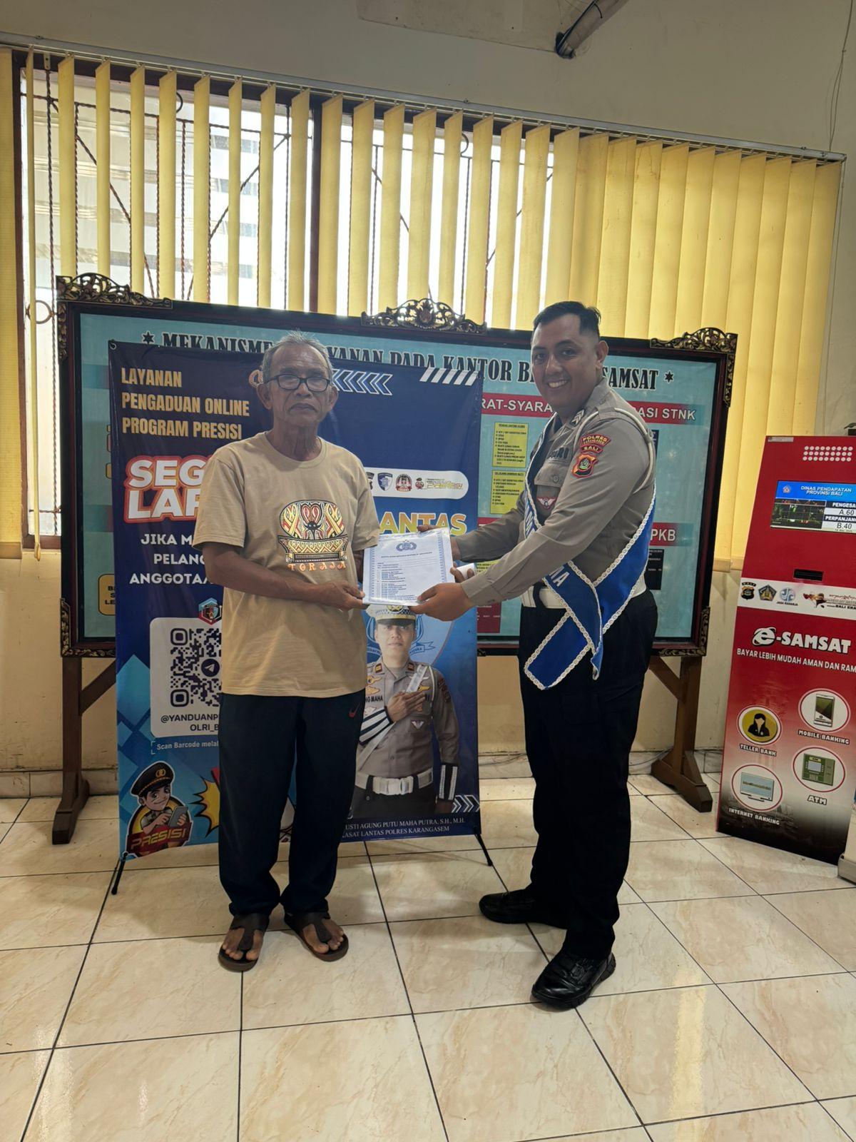 Polres Karangasem  Terus Gencarkan Aplikasi Signal Samsat, Permudah Layanan Pajak bagi Masyarakat 