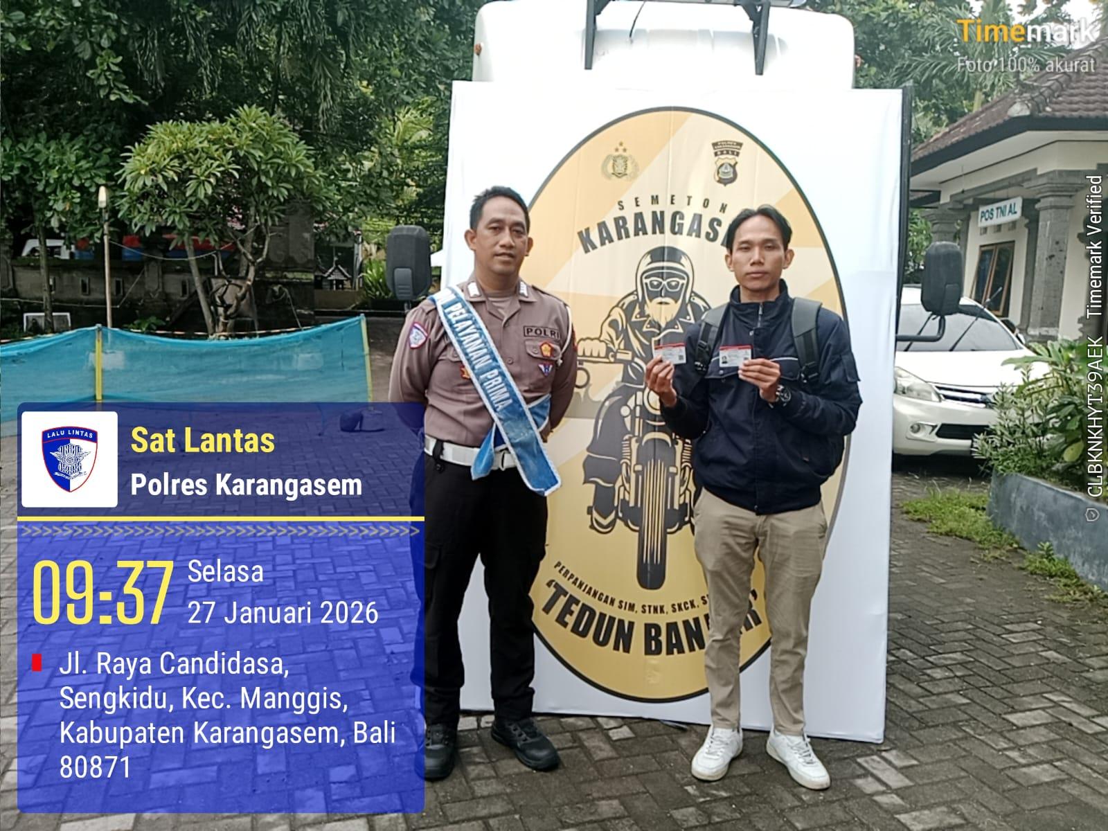 Layanan SIM Keliling Polres Karangasem Hadir di Candidasa