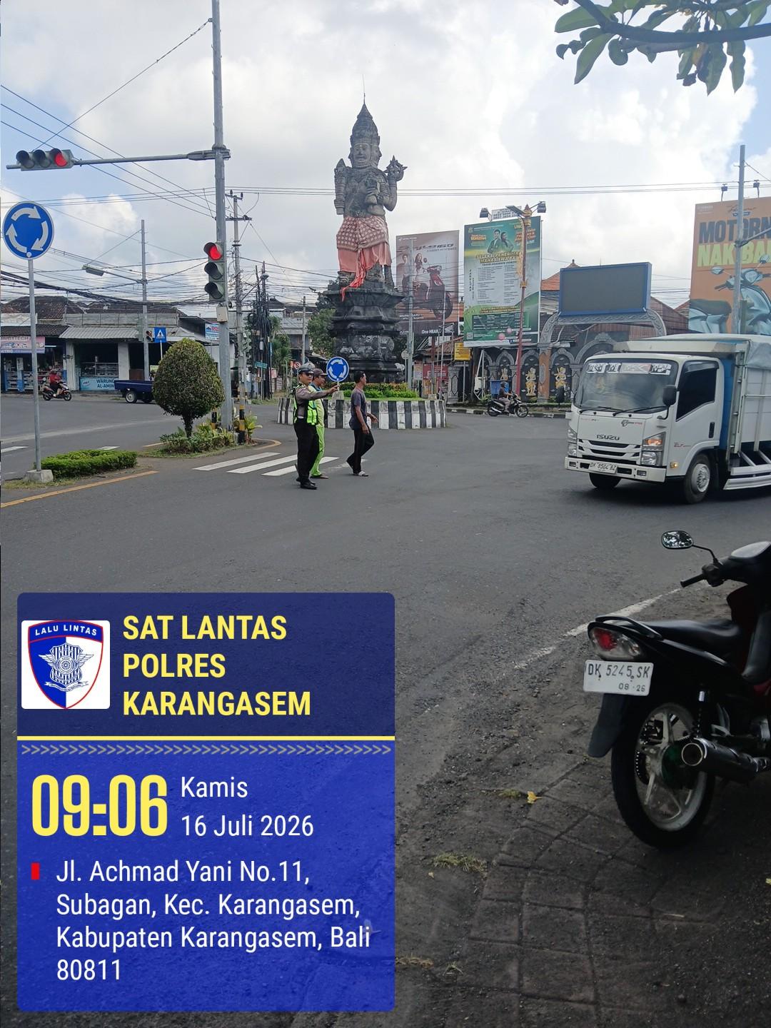 Personil Lantas Laksanakan Gatur Pagi Demi Ketertiban Dan Kelancaran Arus Lalin Di Ktl 1 Subagan