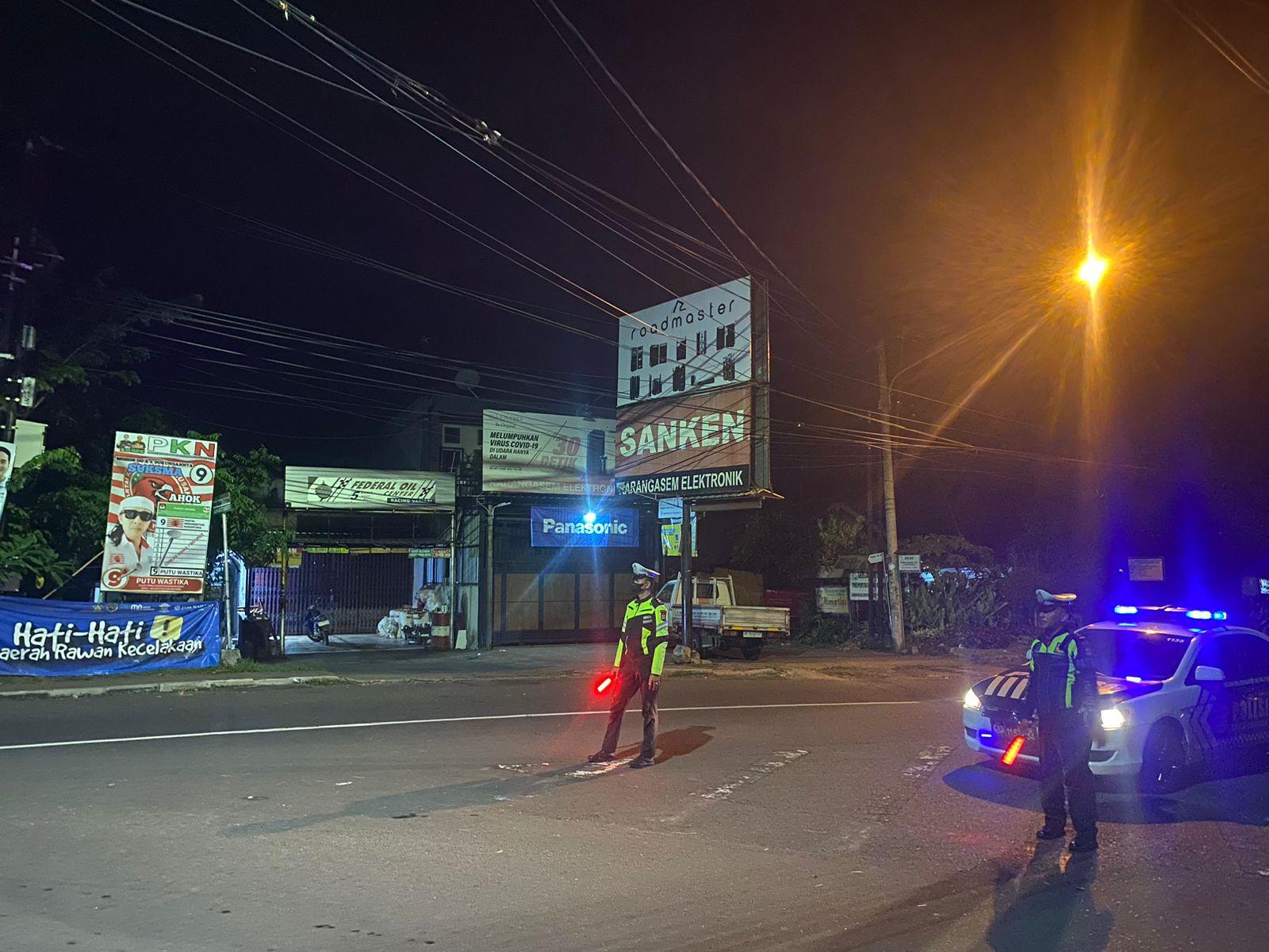 Satlantas Polres Karangasem Gelar Patroli Malam Antisipasi Terjadinya Laka Lantas