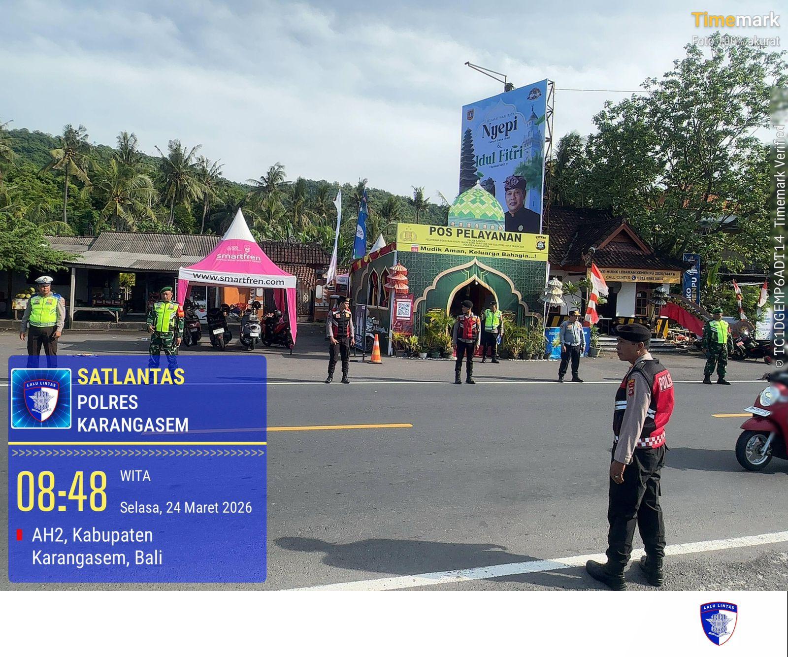 Pemeriksaan di Yeh Malet, Sat Lantas Polres Karangasem Laksanakan Pengaturan   