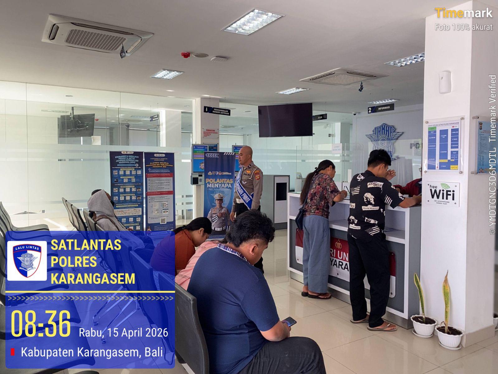 Satlantas Polres Karangasem Tingkatkan Pelayanan SIM dan Edukasi Pengendara untuk Cegah Laka Lantas