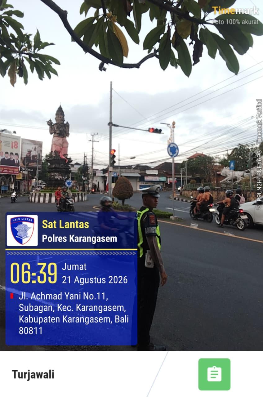 Personil Lantas Laksanakan Gatur Pagi Demi Ketertiban dan Kelancaran Arus Lalin di Ktl 1 Subagan
