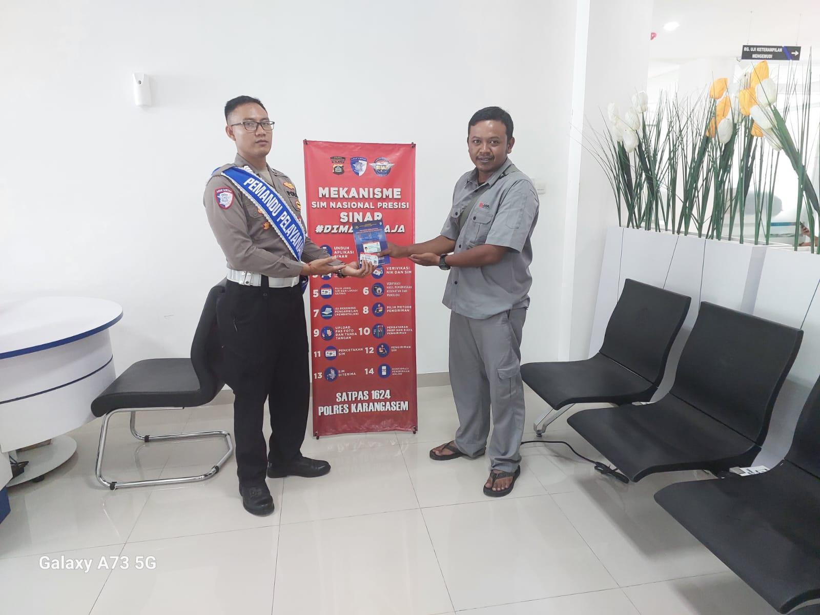 Berikan Kemudahan kepada Masyarakat, Polres Karangasem Ajak Masyarakat Manfaatkan Layanan SIM Online SINAR
