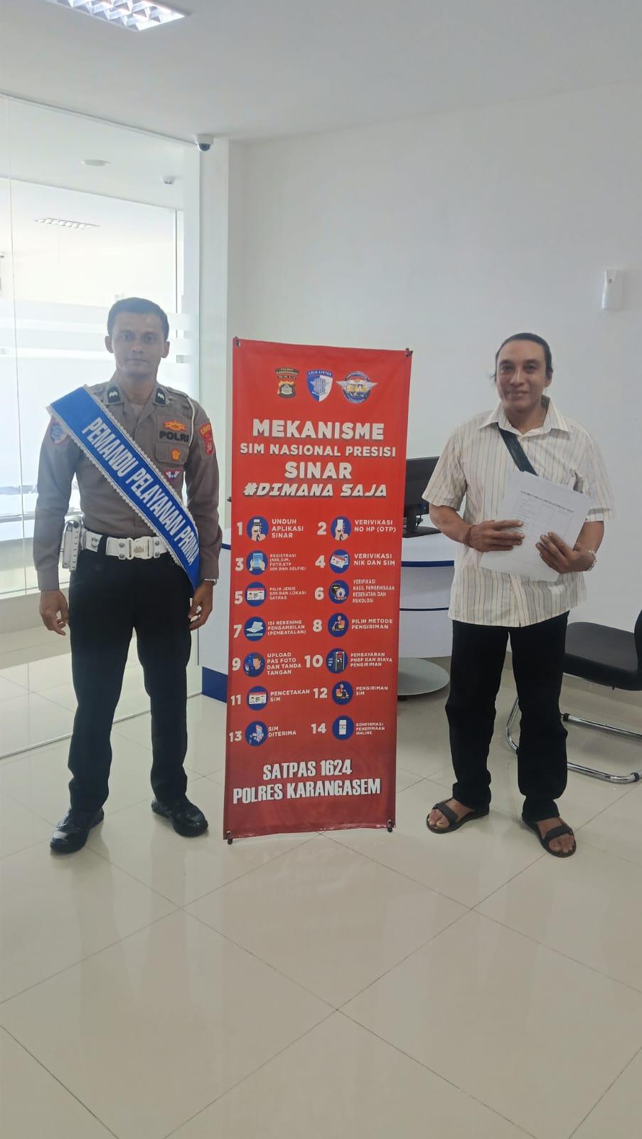 Berikan Kemudahan kepada Masyarakat, Polres Karangasem Ajak Masyarakat Manfaatkan Layanan SIM Online SINAR