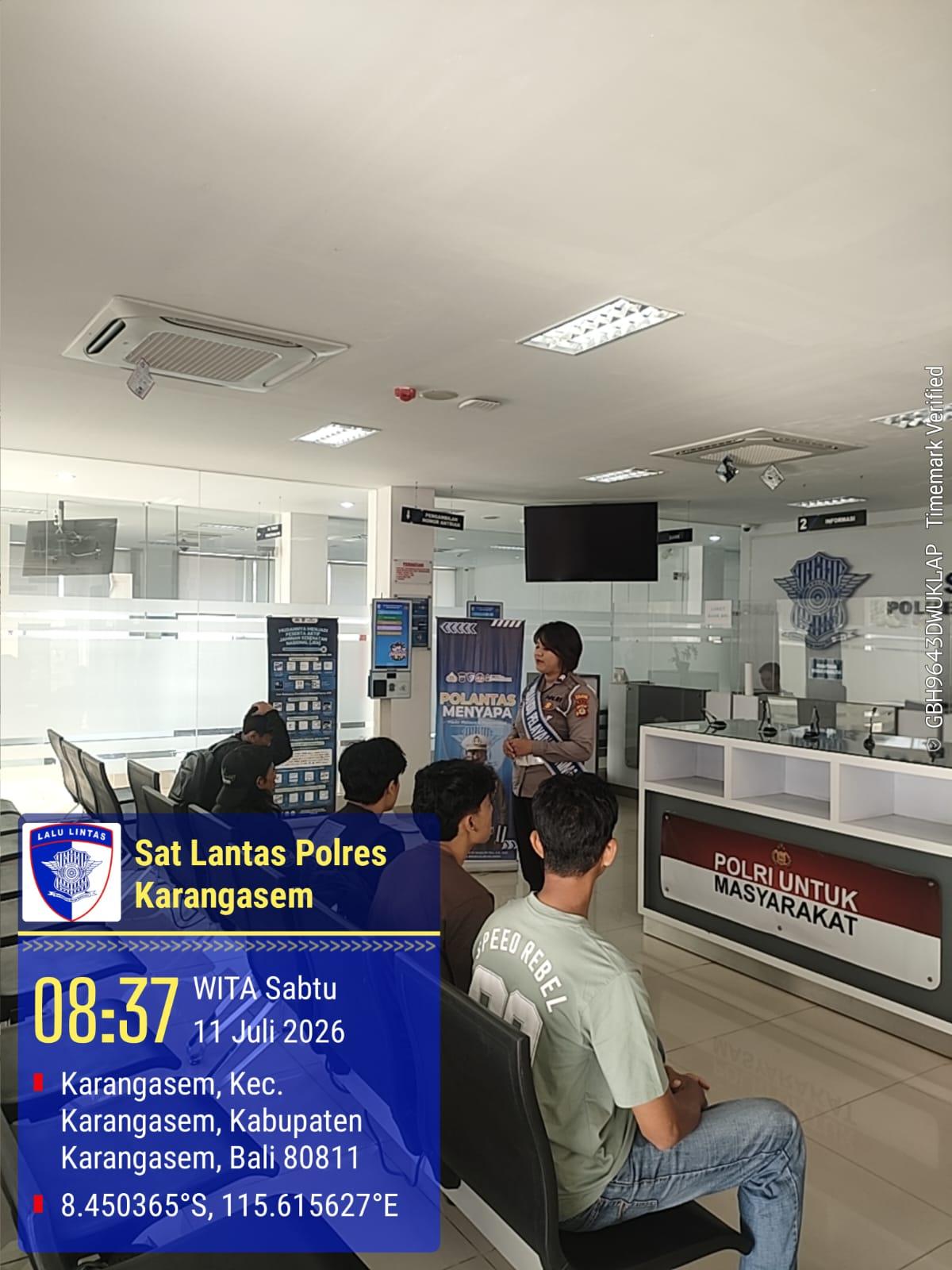 Satlantas Polres Karangasem Tingkatkan Pelayanan SIM dan Edukasi Pengendara untuk Cegah Laka Lantas