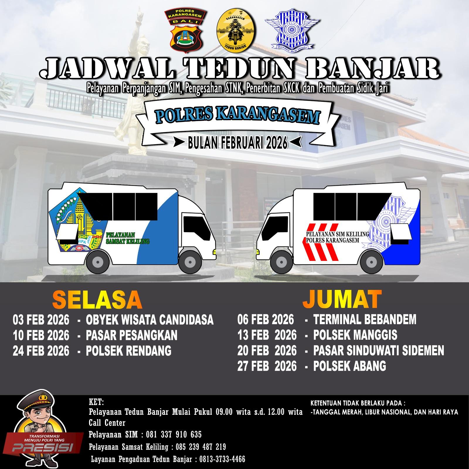 Masyarakat Karangasem  Wajib Tahu, Mobil Samsat Keliling dan SIM Keliling Bisa Berikan Kemudahan, Simak Jadwalnya 