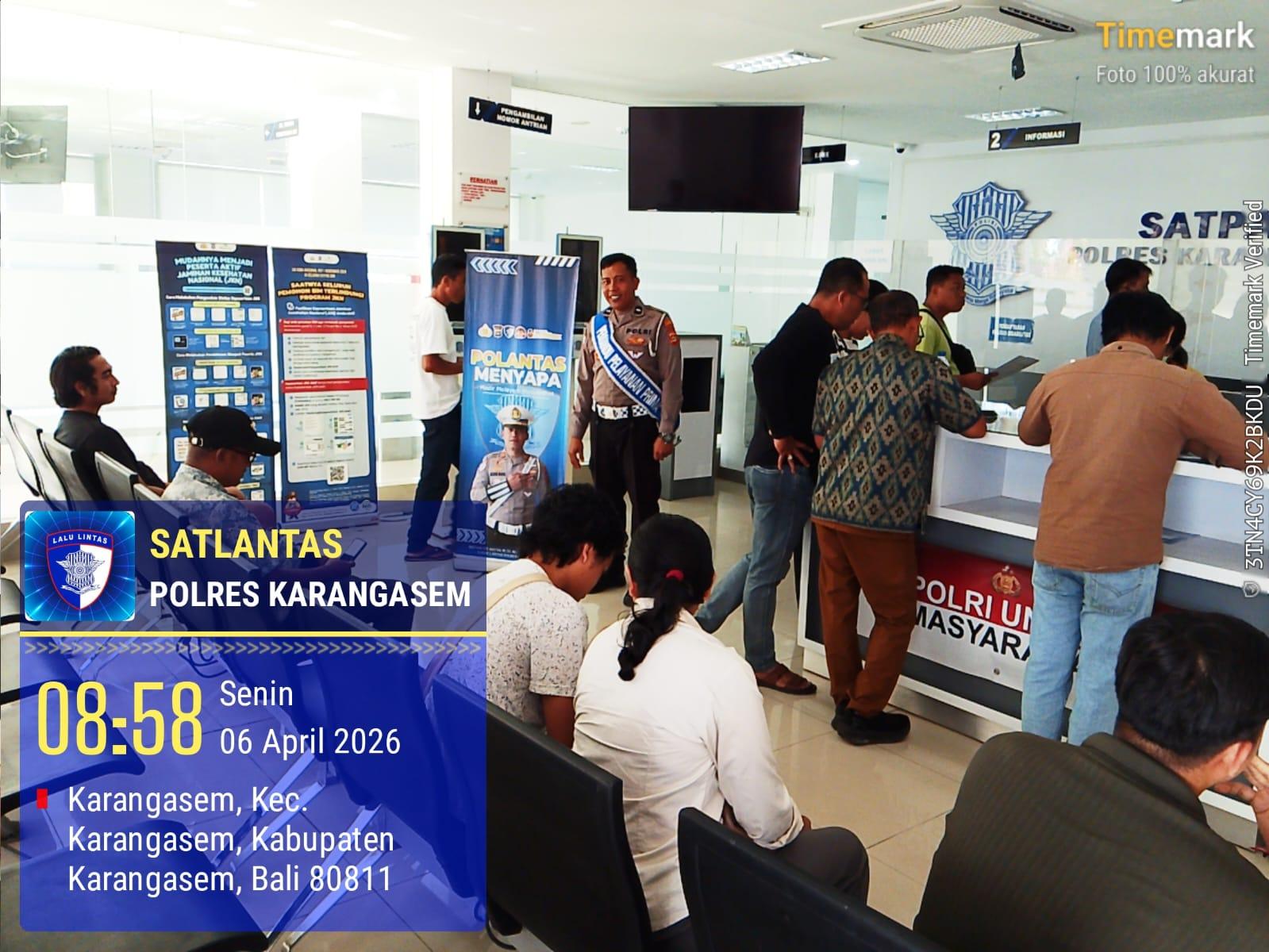 Satlantas Polres Karangasem Tingkatkan Pelayanan SIM dan Edukasi Pengendara untuk Cegah Laka Lantas