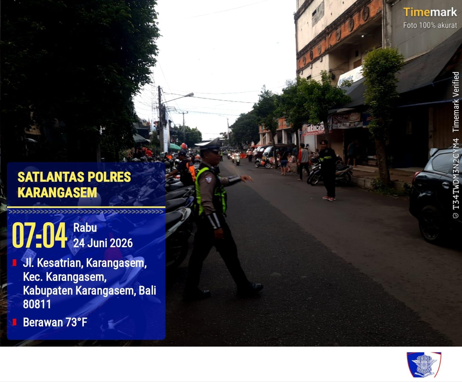 Keselamatan Pejalan Kaki Menjadi Prioritas Personel Lantas Karangasem