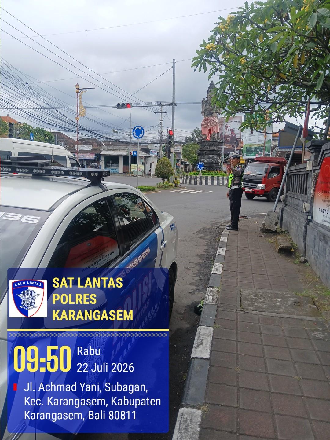 Personil Lantas Laksanakan Gatur Pagi Demi Ketertiban dan Kelancaran Arus Lalin di Ktl 1 Subagan