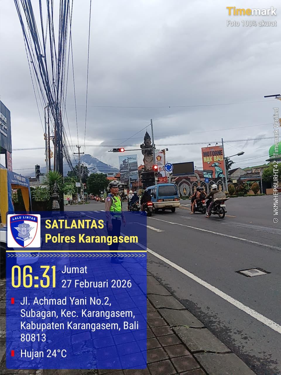 Personil Lantas Laksanakan Gatur Pagi Demi Ketertiban Dan Kelancaran Arus Lalin Di Ktl 1 Subagan