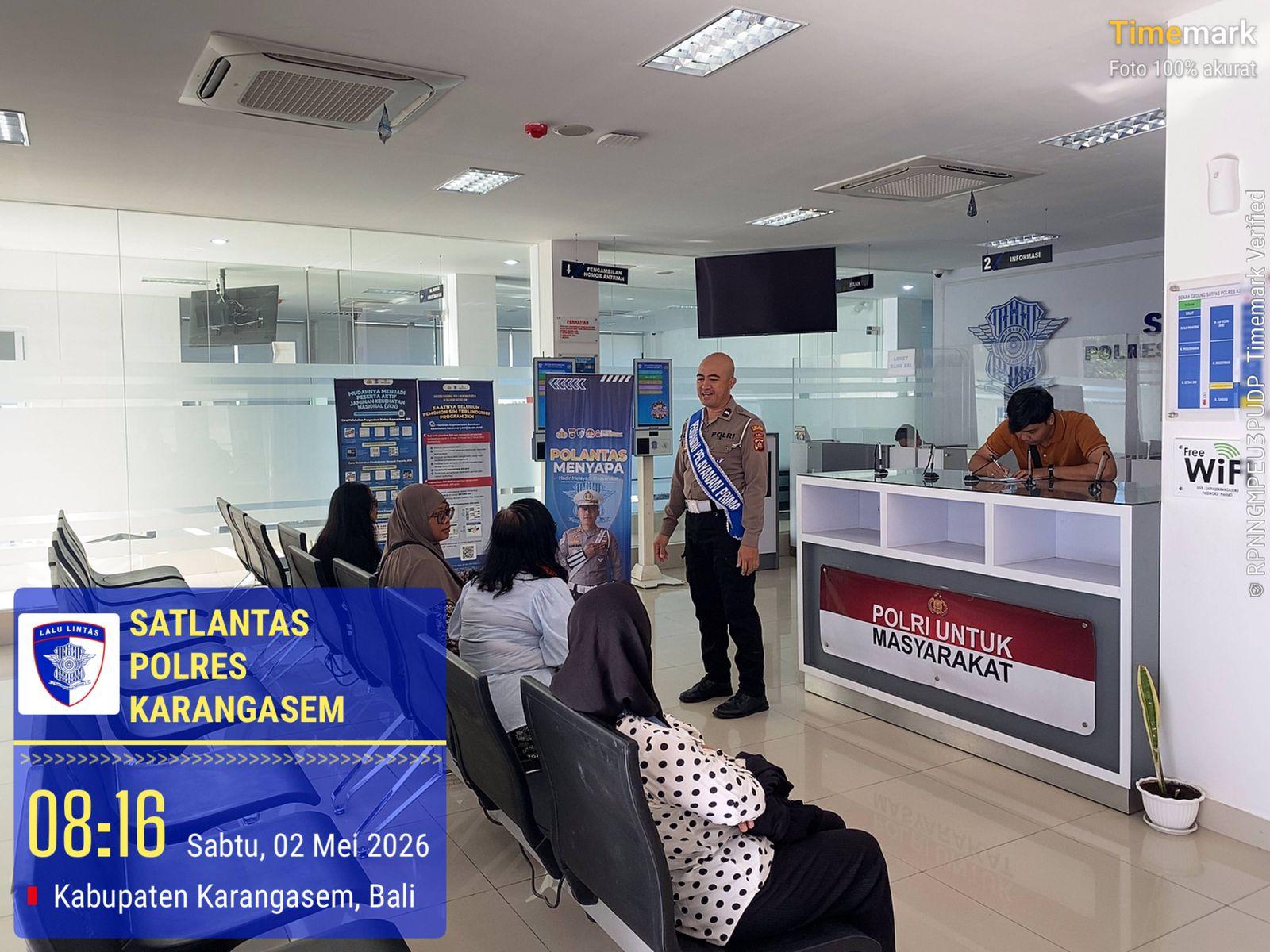 Satlantas Polres Karangasem Tingkatkan Pelayanan SIM dan Edukasi Pengendara untuk Cegah Laka Lantas