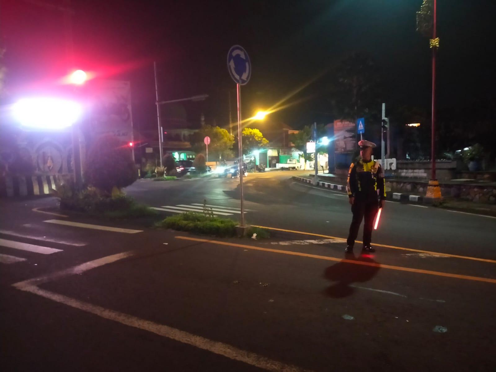 Satlantas Polres Karangasem Gelar Patroli Malam Antisipasi Terjadinya Laka Lantas