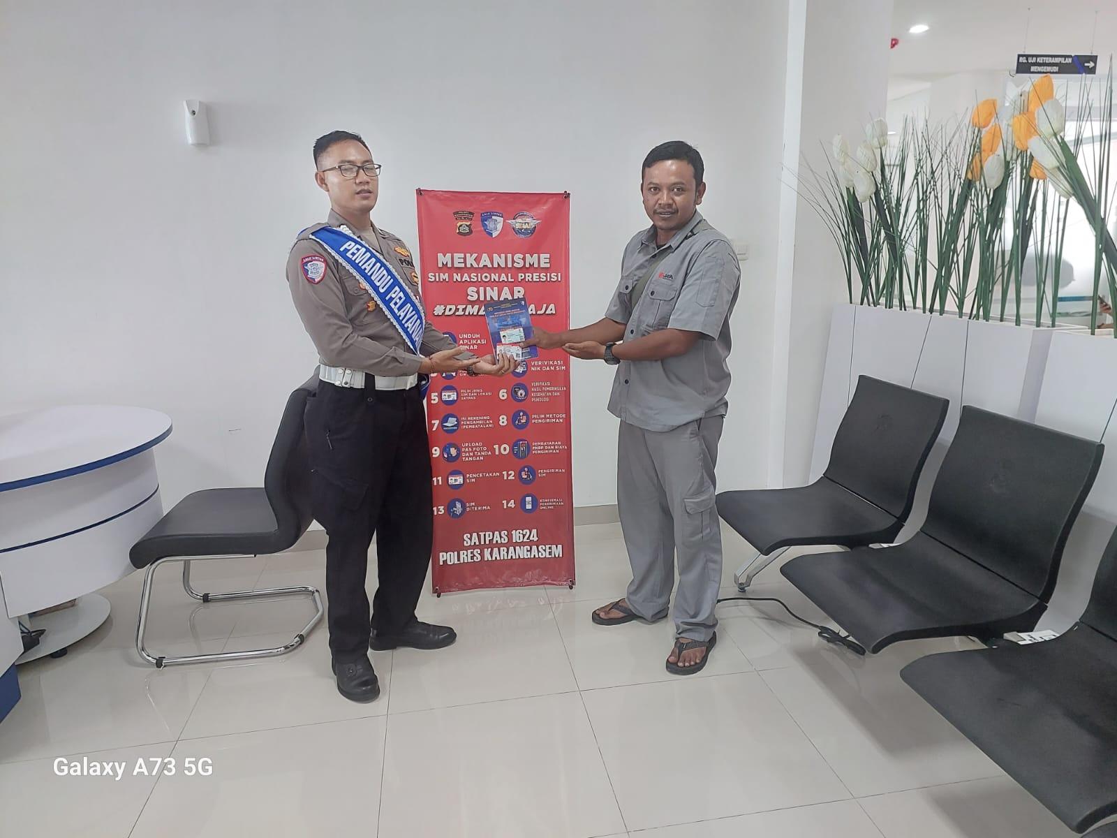 Berikan Kemudahan kepada Masyarakat, Polres Karangasem Ajak Masyarakat Manfaatkan Layanan SIM Online SINAR