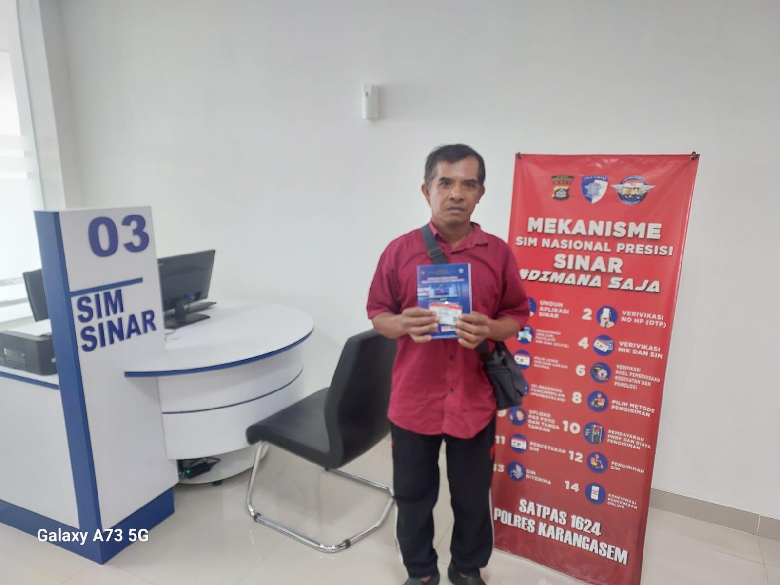 Berikan Kemudahan kepada Masyarakat, Polres Karangasem Ajak Masyarakat Manfaatkan Layanan SIM Online SINAR