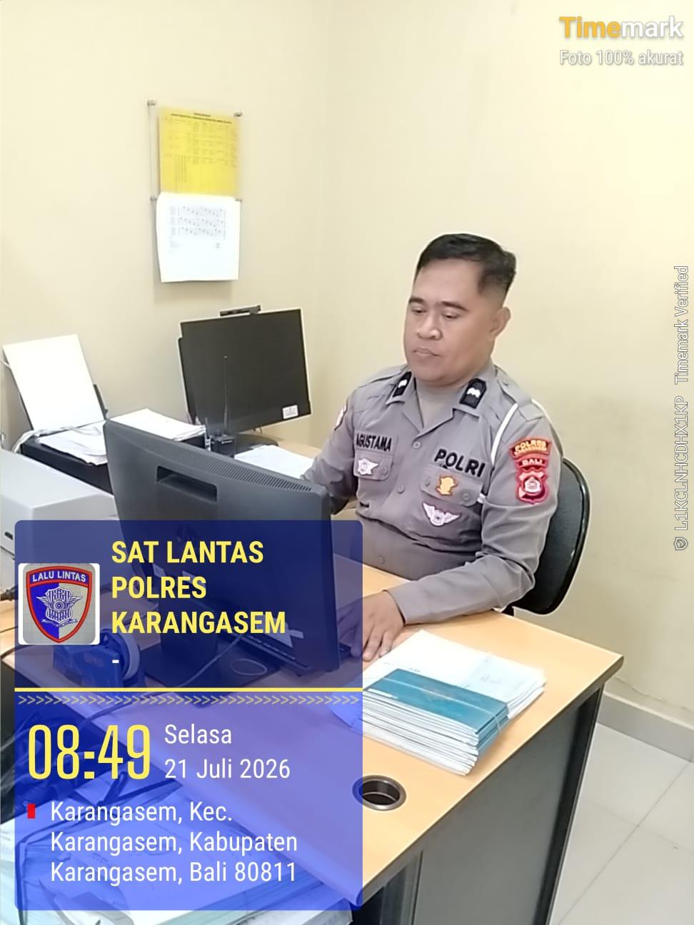 Sat Lantas Polres Karangasem Berikan Pelayanan Prima di BPKB