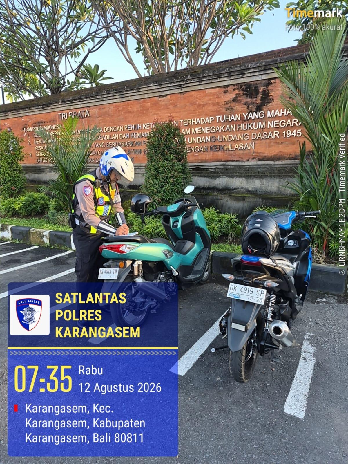 Atensi Kenalpot Brong, Sat Lantas Polres Karangasem Amankan Kendaraan ke Mako Polres Karangasem
