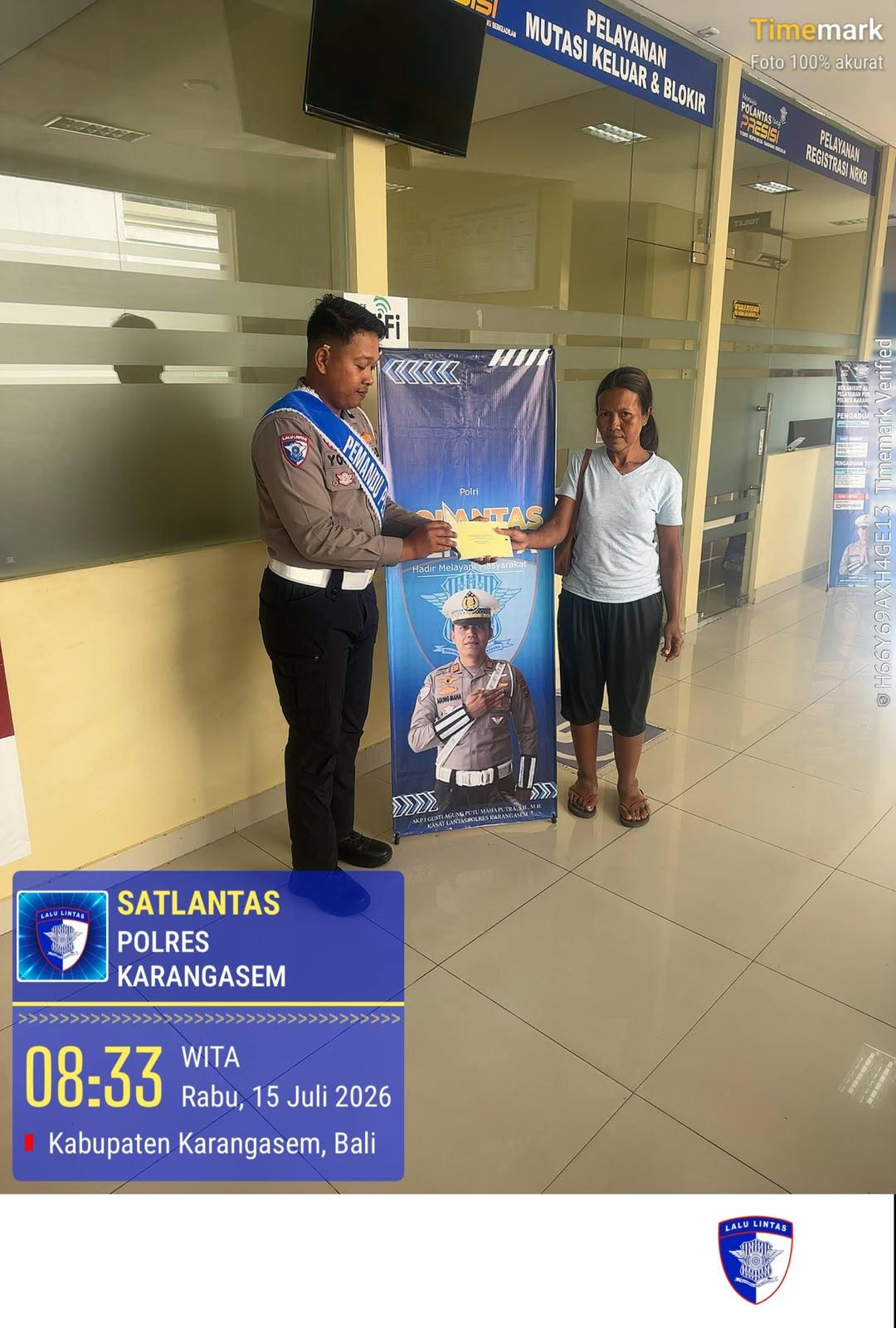 Wujudkan Pelayanan Prima, Sat Lantas Polres Karangasem Komit Berikan Kemudahan Pengurusan BPKB