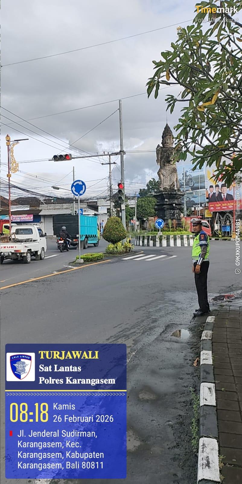 Personil Lantas Laksanakan Gatur Pagi Demi Ketertiban Dan Kelancaran Arus Lalin Di Ktl 1 Subagan