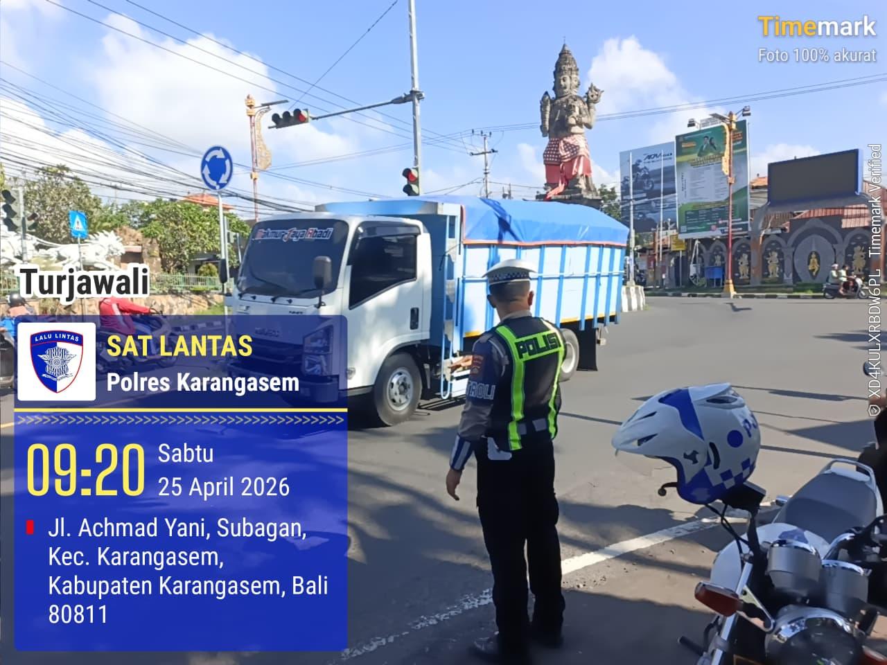 Personil Lantas Laksanakan Gatur Pagi Demi Ketertiban Dan Kelancaran Arus Lalin Di Ktl 1 Subagan