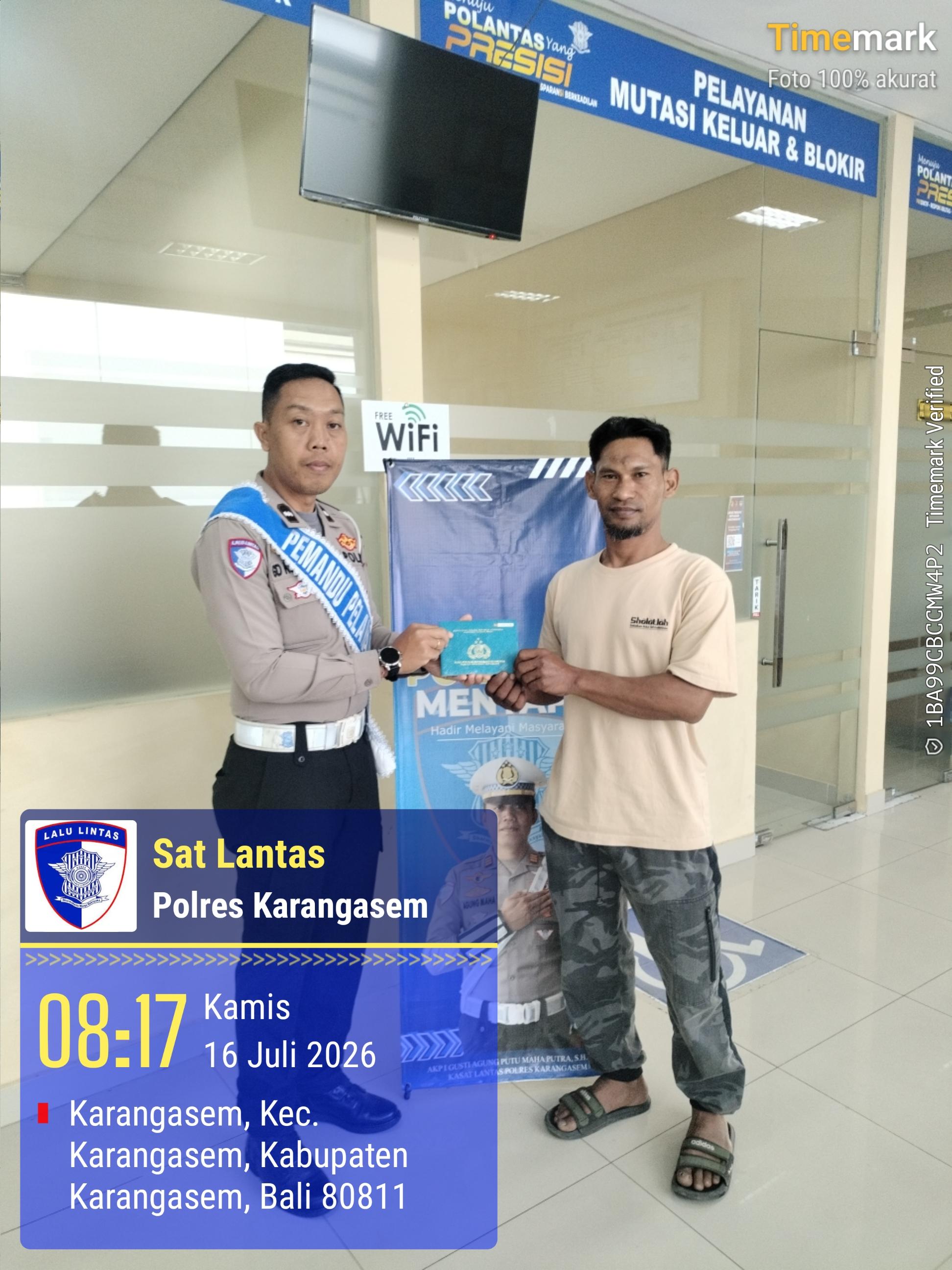 Tingkatkan Kualitas Pelayanan Publik, Proses Pelayanan BPKB Polres Karangasem Semakin Cepat dan Transparan