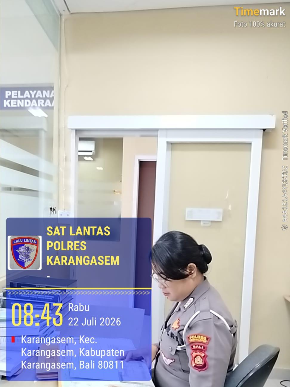 Sat Lantas Polres Karangasem Berikan Pelayanan Prima di BPKB