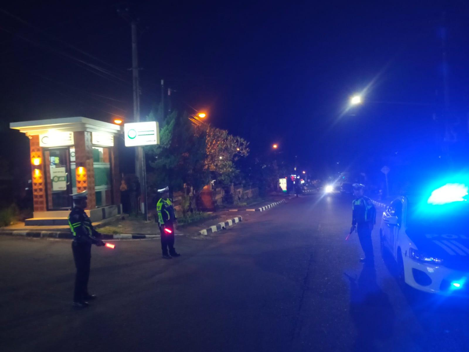 Satlantas Polres Karangasem Gelar Patroli Malam Antisipasi Terjadinya Laka Lantas